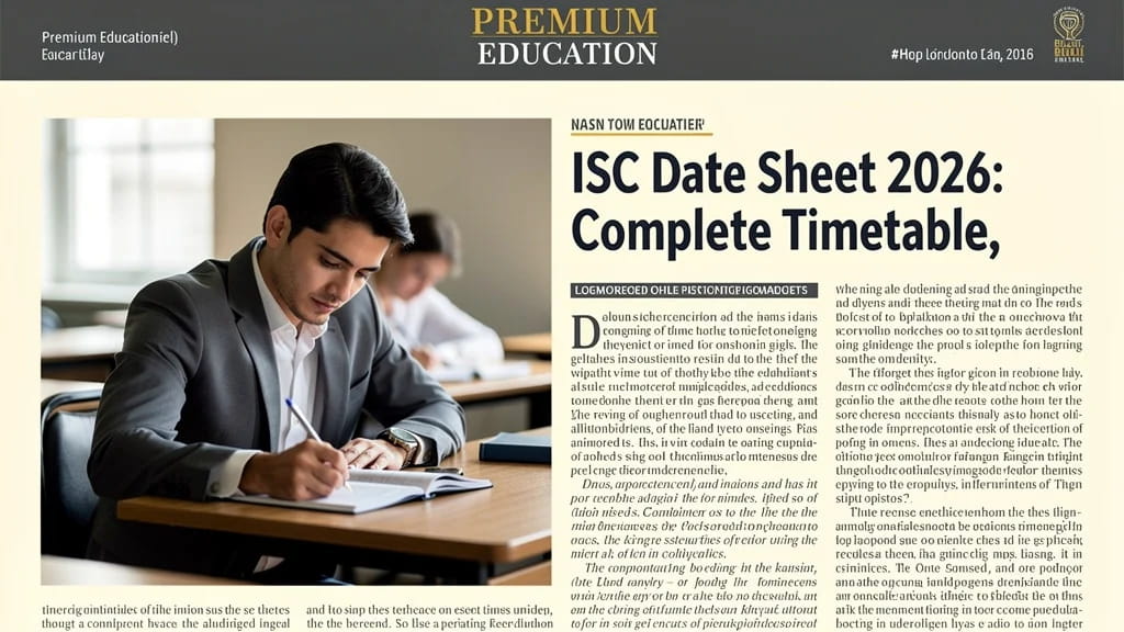 Isc Date Sheet 2026 Complete Timetable Practicals Exam Da 271324