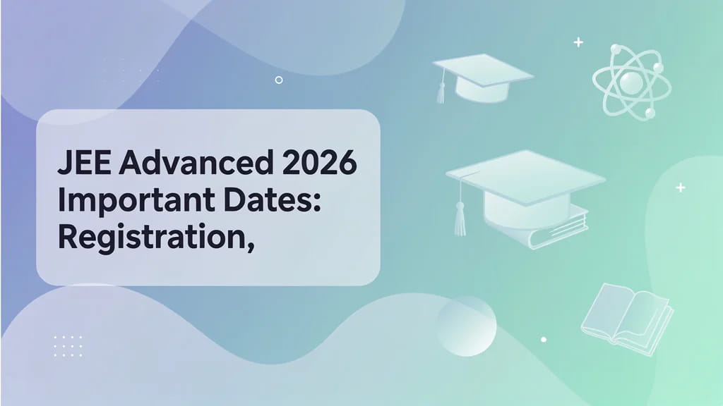Jee Advanced 2026 Important Dates Registration Admit Card 447230