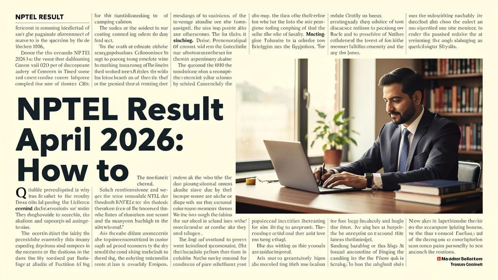 Nptel Result April 2026 How to Check Course Wise Results C 375868