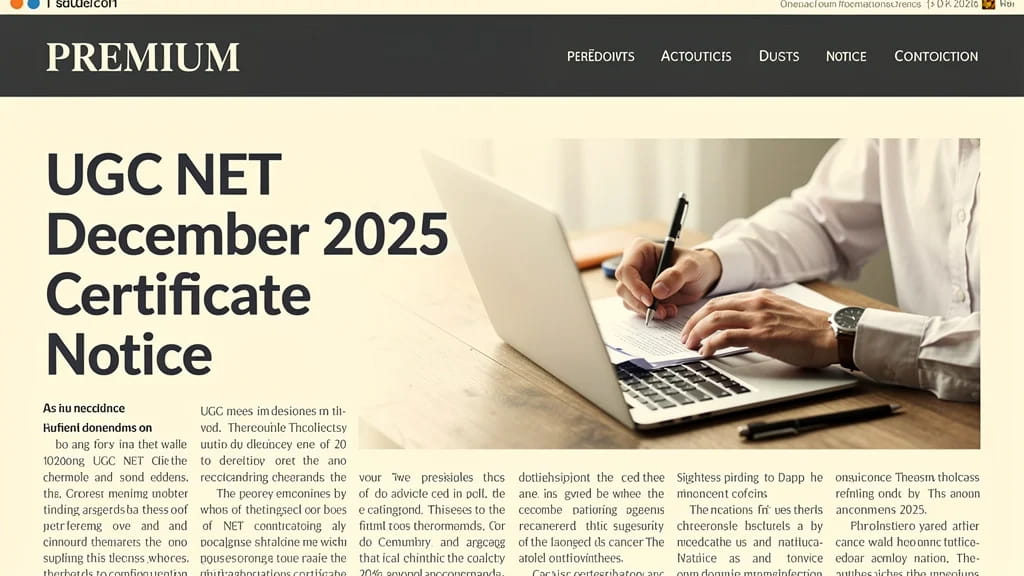 Ugc Net December 2025 Certificate Notice How to Download Nt 745779