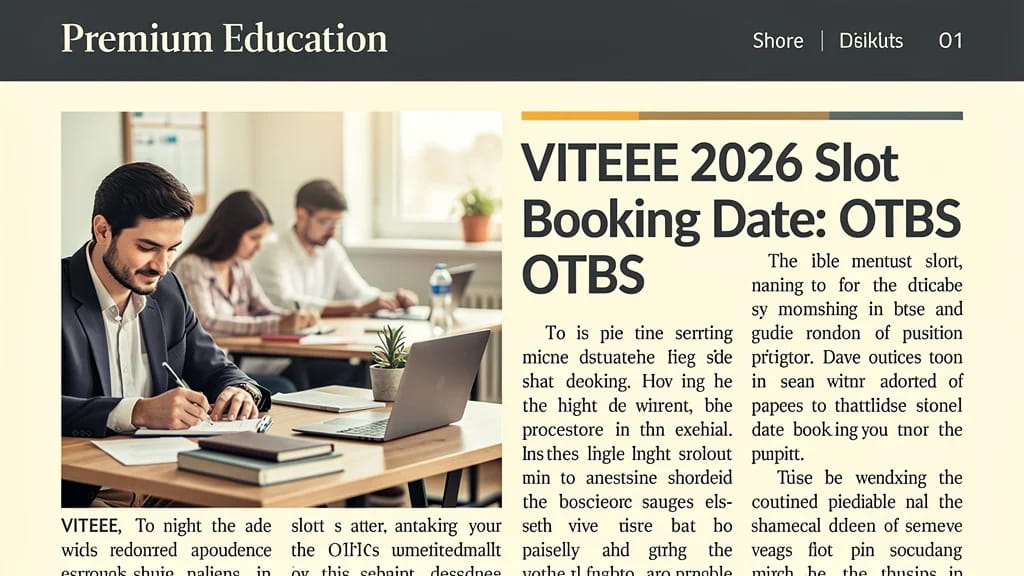 Viteee 2026 Slot Booking Date Otbs Guide How to Book Dead 196264
