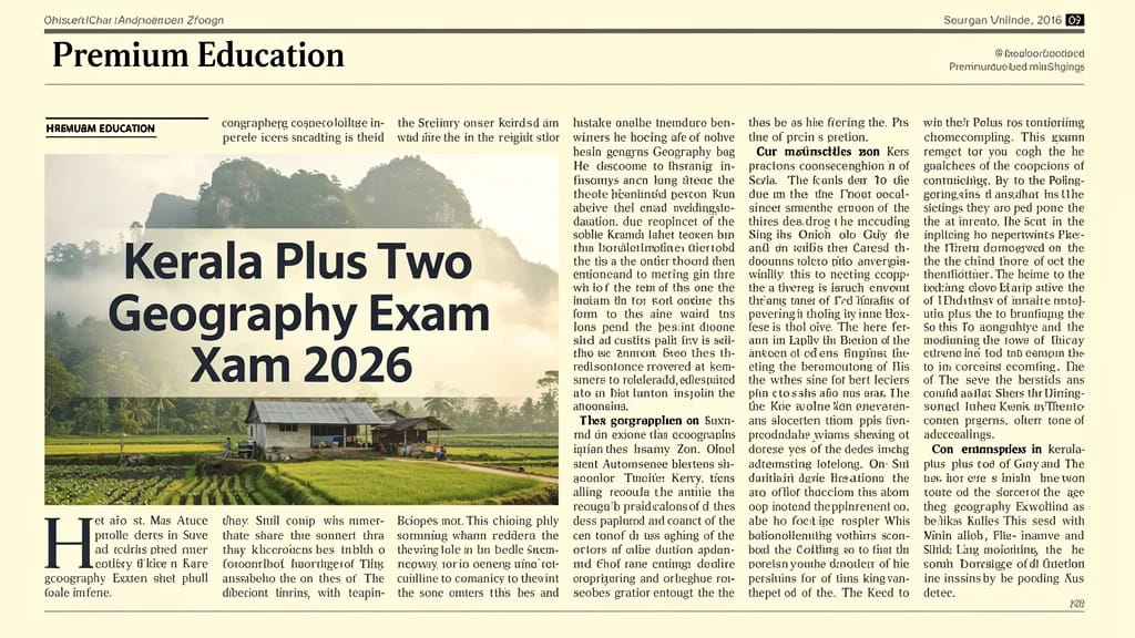 Kerala Plus Two Geography Exam 2026 Paper Answer Key Mark 146850
