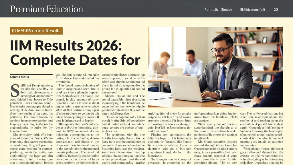 Iim Results 2026 Complete Dates for Blacki Cap Jap Acce 294538