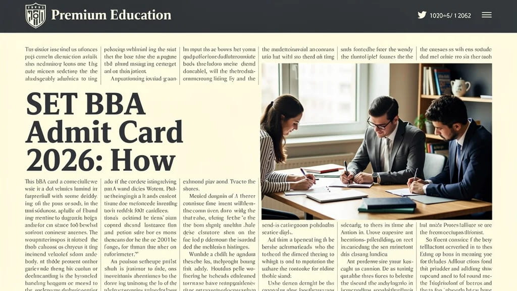 Set Bba Admit Card 2026 How to Download Exam Dates Photo 263317