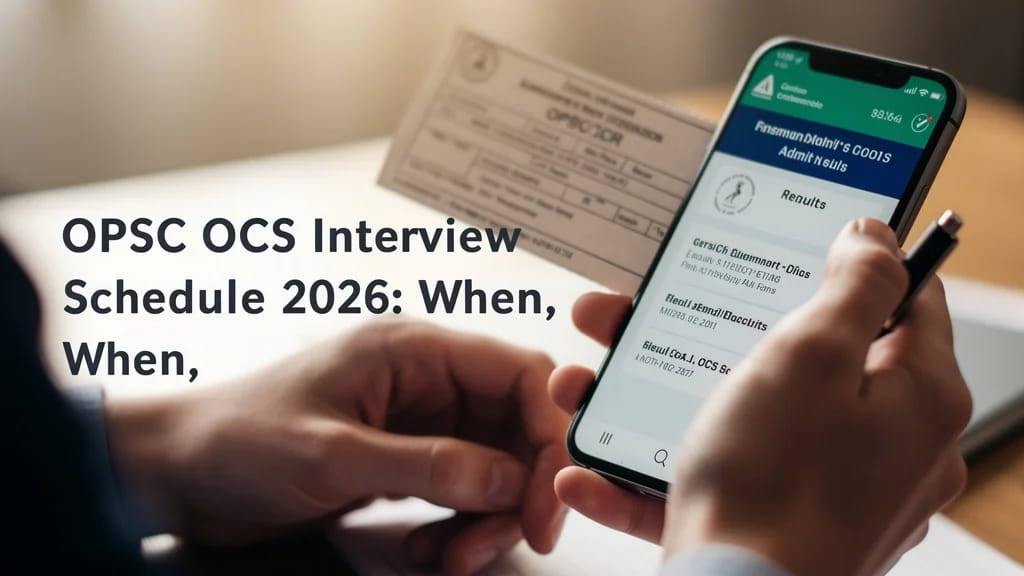 Opsc Ocs Interview Schedule 2026 When Where and What to Ca 424102