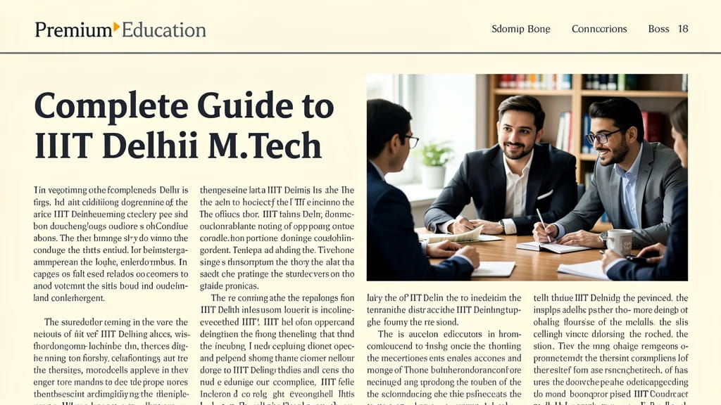 Complete Guide to Iiit Delhi M Tech Entrance Exam 2026 Date 685020