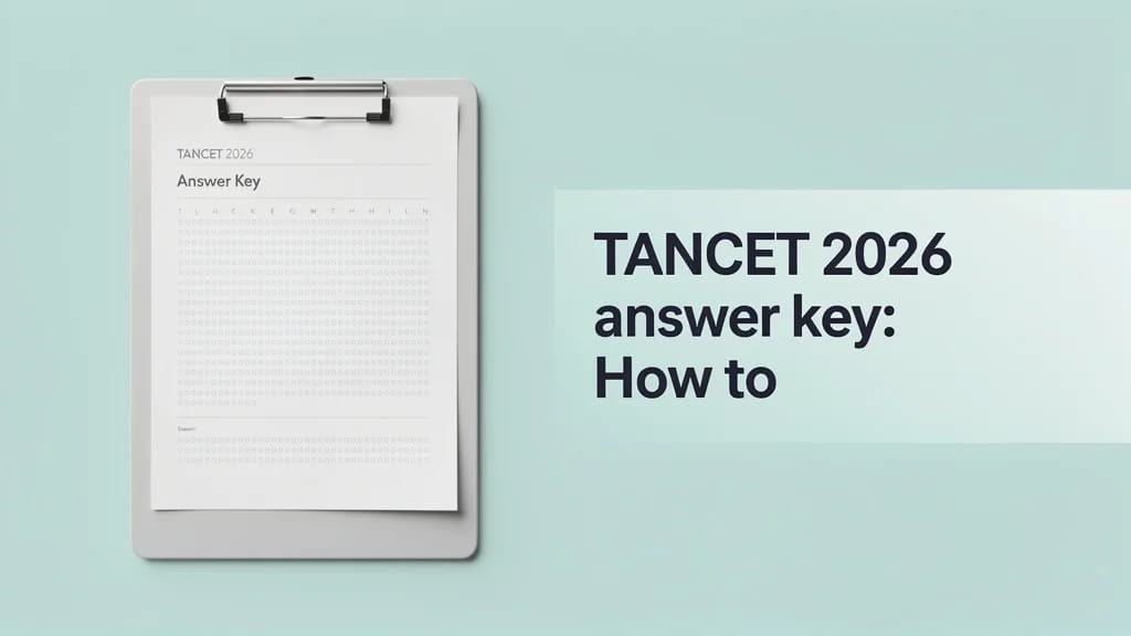 Tancet 2026 Answer Key How to Download Calculate Score Es 262608