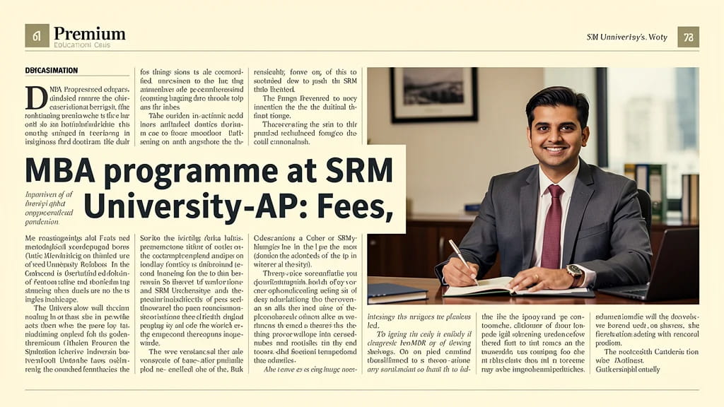 Mba Programme at Srm University Ap Fees Curriculum Indust 379130