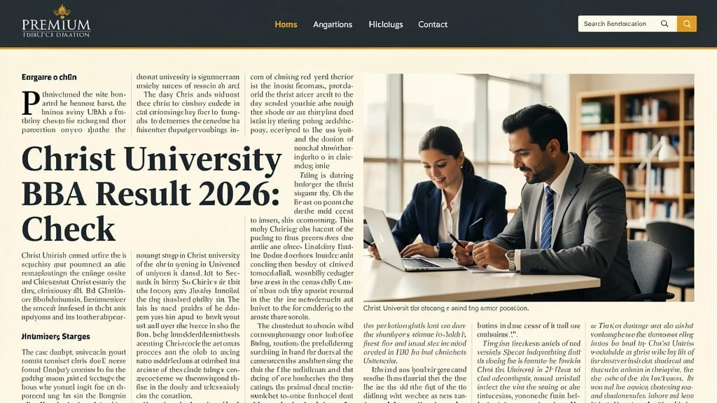 Christ University Bba Result 2026 Check Dates Steps to Dow 549388