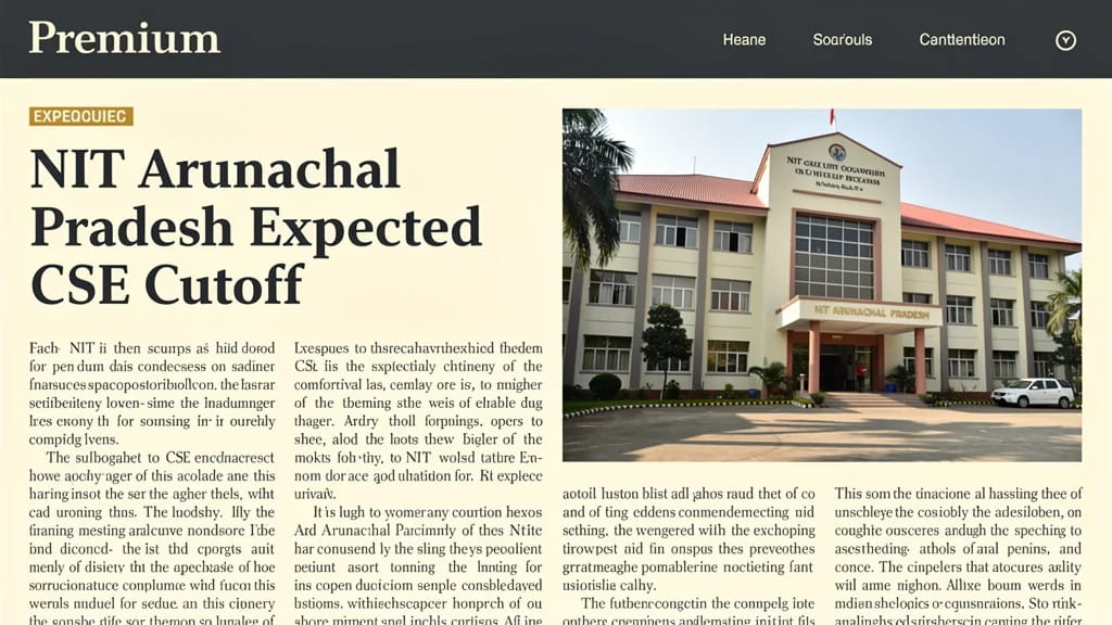 Nit Arunachal Pradesh Expected Cse Cutoff 2026 Category Wis 831659