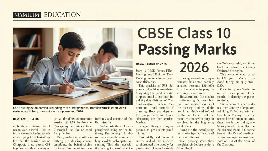 Cbse Class 10 Passing Marks 2026 33 Rule 80 20 Pattern 326921