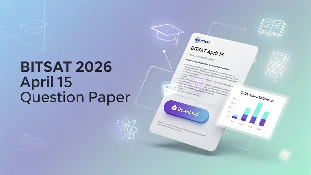 Bitsat 2026 April 15 Question Paper Download Analysis Mem 584524
