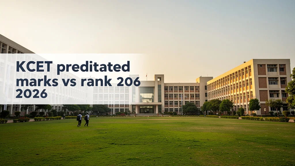 Kcet Predicted Marks Vs Rank 2026 Detailed Marks to Rank an 558704