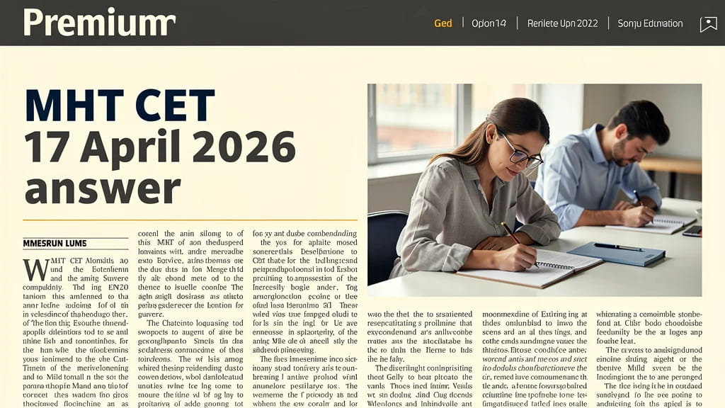 Mht Cet 17 April 2026 Answer Key Unofficial Keys Official 425474