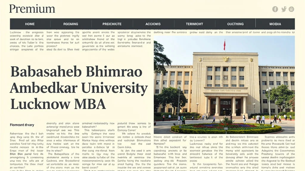 Babasaheb Bhimrao Ambedkar University Lucknow Mba 2026 Fees 650857