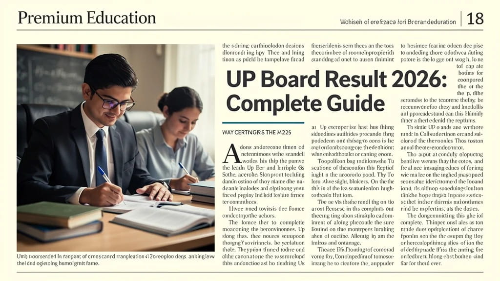 Up Board Result 2026 Complete Guide to Check Upmsp 10th and 155571