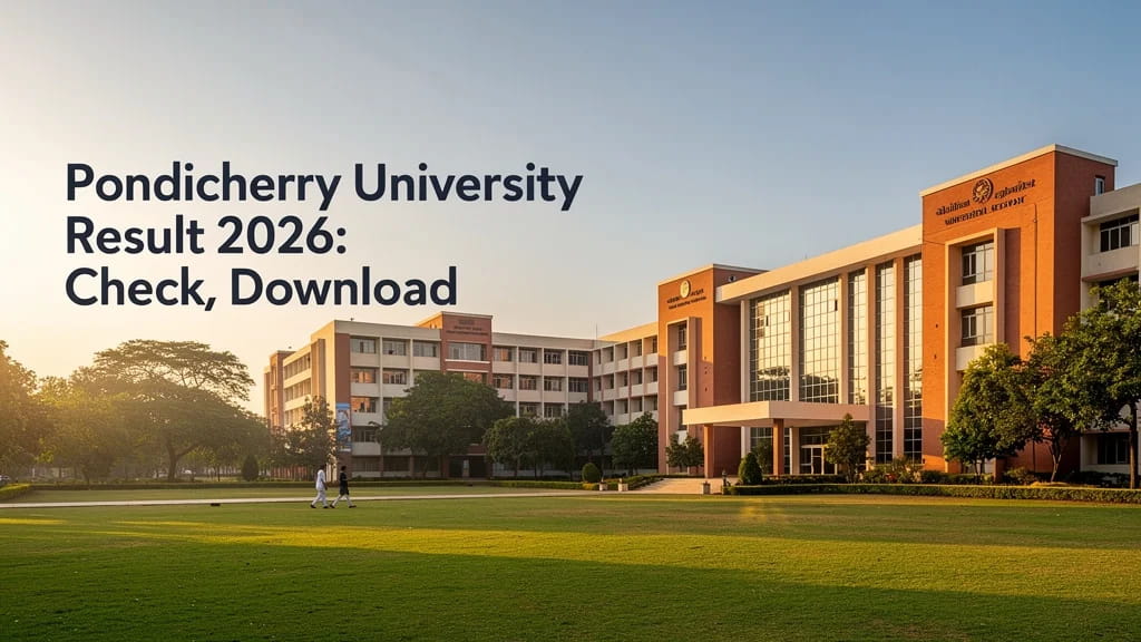 Pondicherry University Result 2026 Check Download PDF Mark 479052