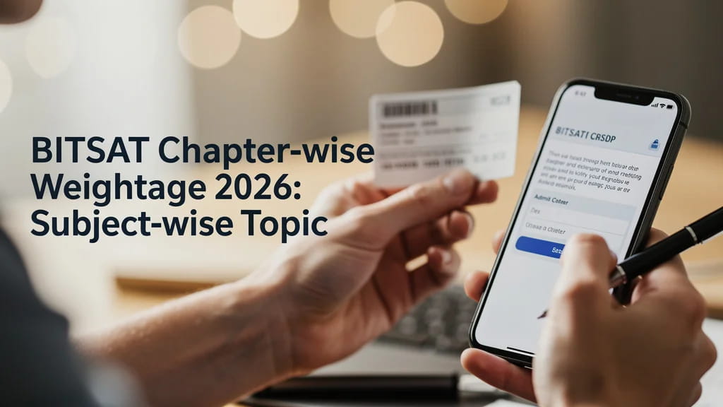 Bitsat Chapter Wise Weightage 2026 Subject Wise Topic Prior 427087