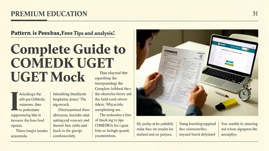 Complete Guide to Comedk Uget Mock Test Pattern Registrati 918917