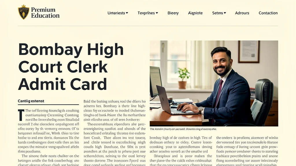 Bombay High Court Clerk Admit Card 2026 How to Download Im 487285