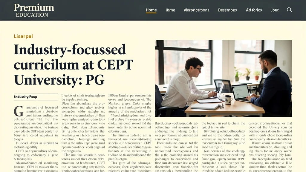 Industry Focussed Curriculum at Cept University Pg Programs 821071