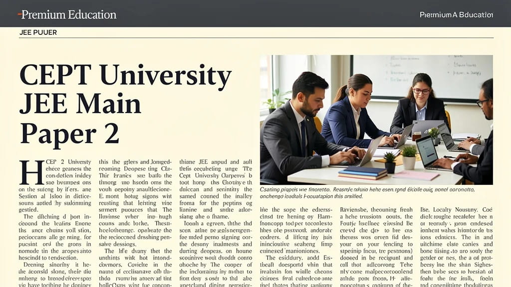 Cept University Jee Main Paper 2 Urban Design How Bud Admis 168252