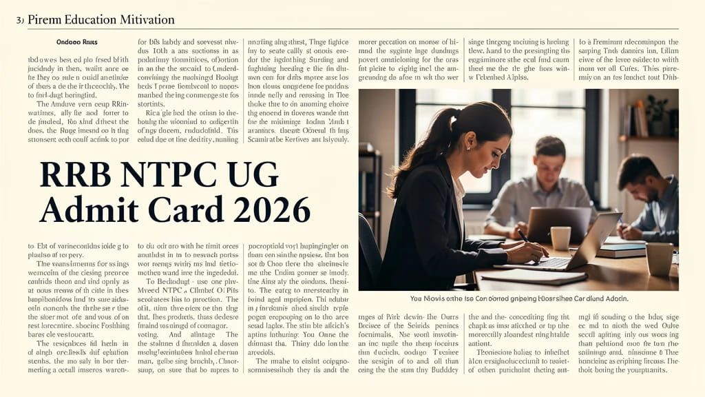 Rrb Ntpc Ug Admit Card 2026 Ddaaunlodd Link How to Download D 922195