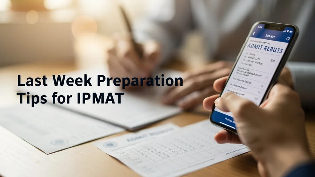 Last Week Preparation Tips for Ipmat 2026 Day Wise Plan Mo 517978