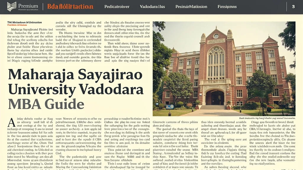 Maharaja Sayajirao University Vadodara Mba Guide 2026 Fees 125797