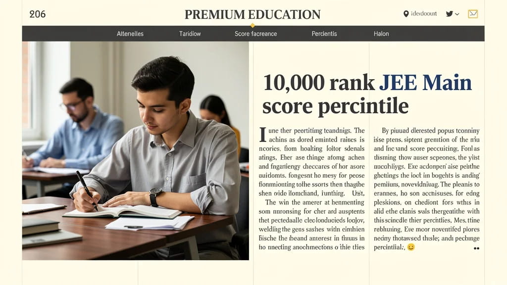 10000 Rank Jee Main Score Percentile 2026 Expected Marks 425034