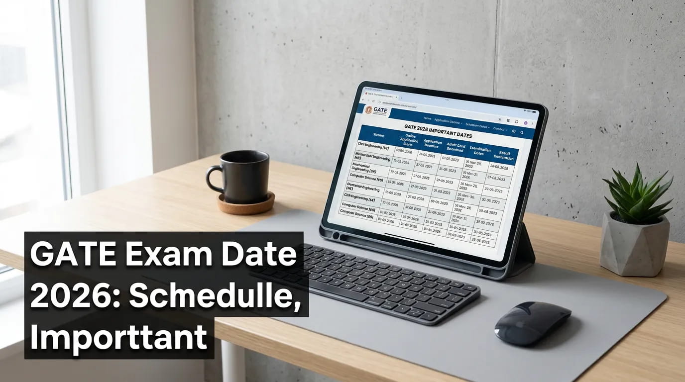 Gate Exam Date 2026 Schedule Important Dates Timings and 216250