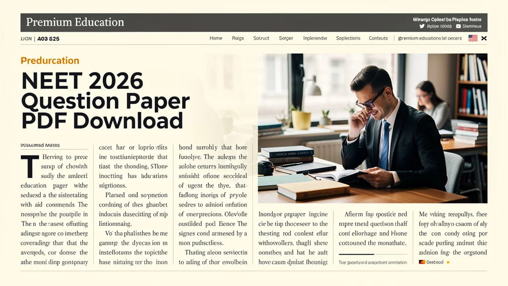 Neet 2026 Question Paper PDF Download Set Wise Papers Answ 351336
