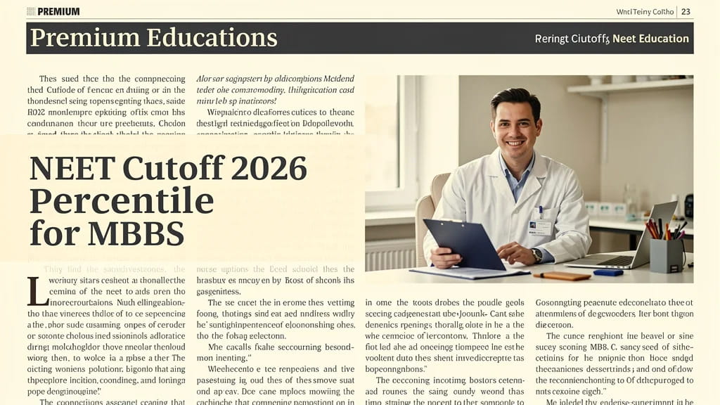Neet Cutoff 2026 Percentile for Mbbs Bds Colleges Categor 112260