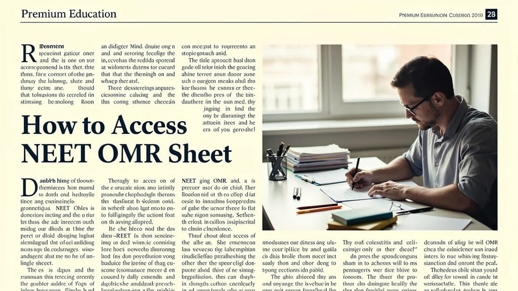 How to Access Neet Omr Sheet 2026 Step by Step Download Ve 366309