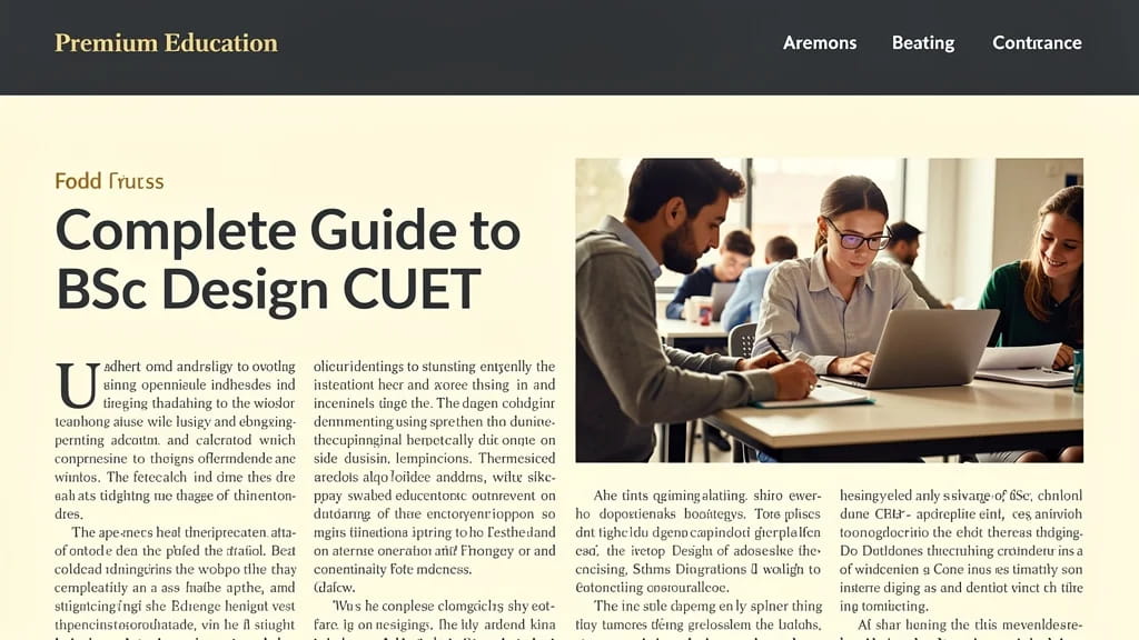Complete Guide to Bsc Design Cuet 2026 Eligibility Subject 206976