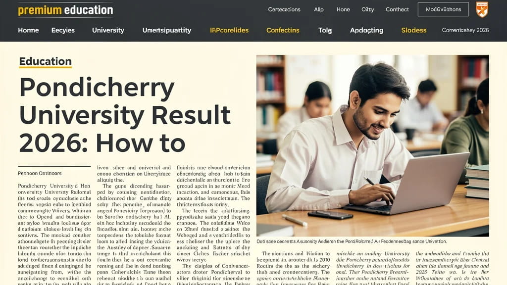 Pondicherry University Result 2026 How to Check and Downloa 240187