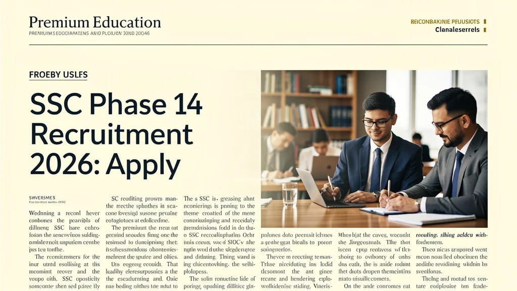 Ssc Phase 14 Recruitment 2026 Apply Online for 3003 Selecti 872359