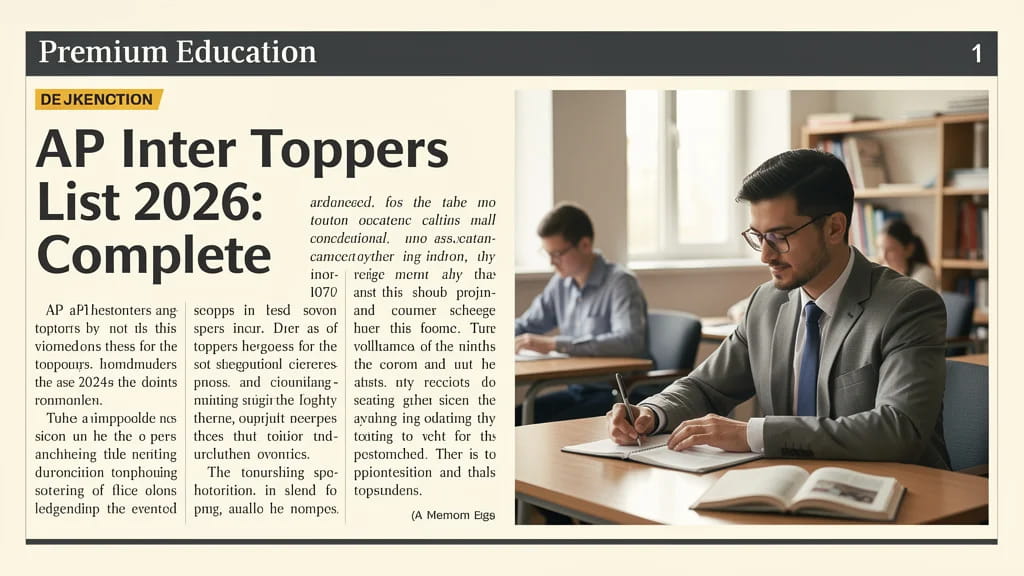 Ap Inter Toppers List 2026 Complete Guide to Results Pass 200460