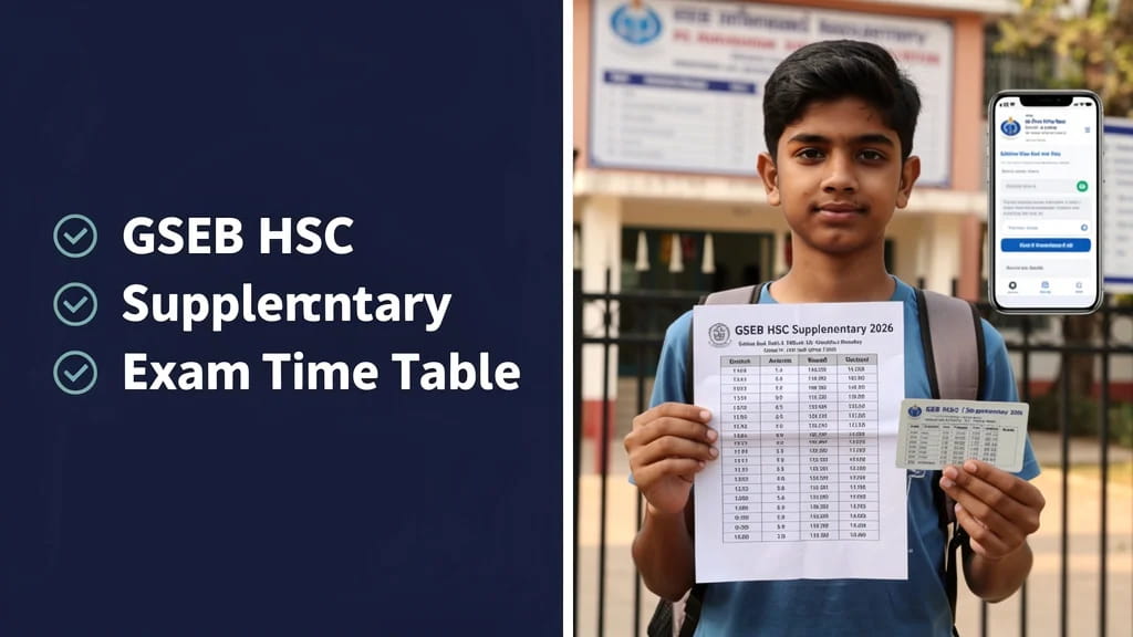 Gseb Hsc Supplementary Exam Time Table 2026 Dates Download 363031