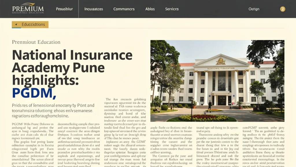 National Insurance Academy Pune Highlights Pgdm Placements 722097