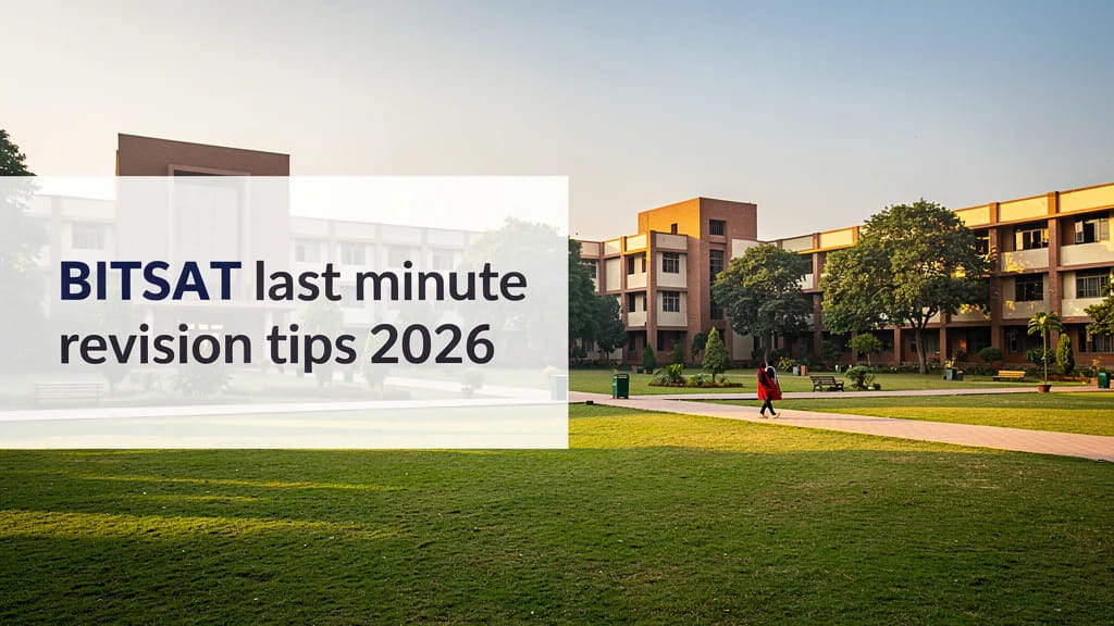 Bitsat Last Minute Revision Tips 2026 Final Week Strategy 233559