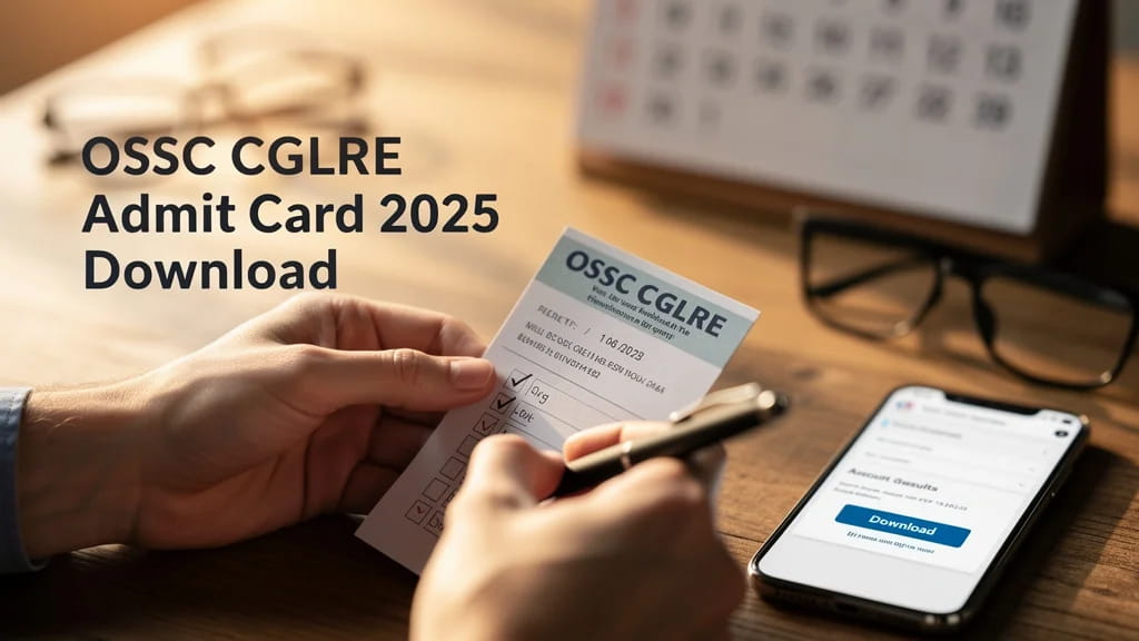Ossc Cglre Admit Card 2025 Download Link How to Get Hall Ti 403185