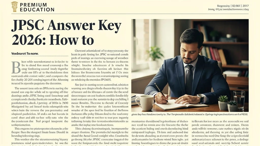 Jpsc Answer Key 2026 How to Download PDF Match Answers and 253798