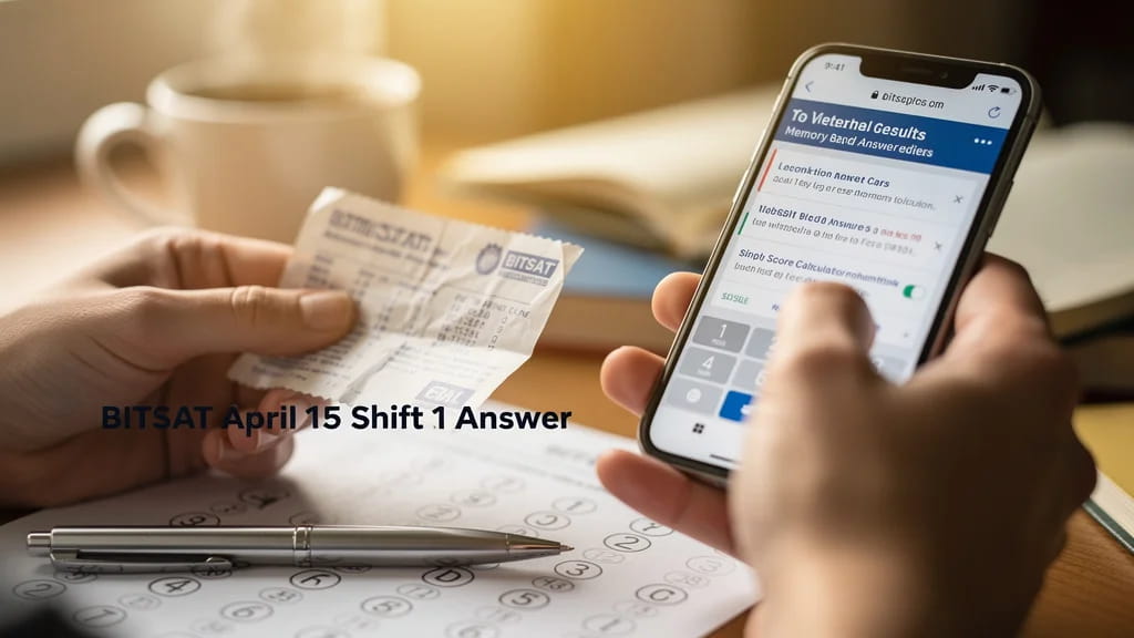 Bitsat April 15 Shift 1 Answer Key 2026 Unofficial Memory B 881999