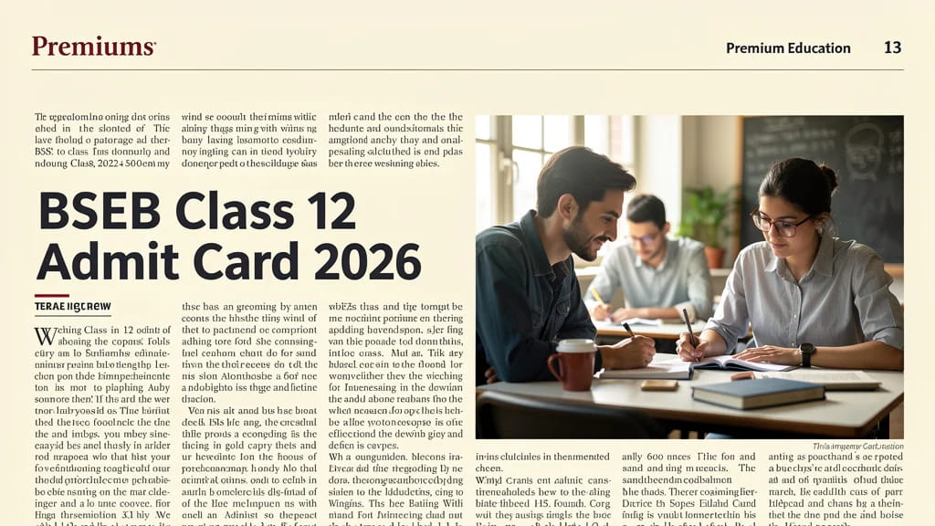 Bseb Class 12 Admit Card 2026 Complete Guide to Download D 475611
