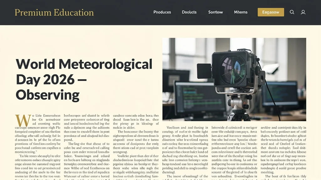 World Meteorological Day 2026 Observing Today Protecting 380912