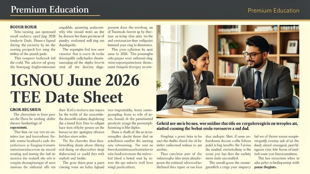 Ignou June 2026 Tee Date Sheet Tentative Exam Dates Form D 364911