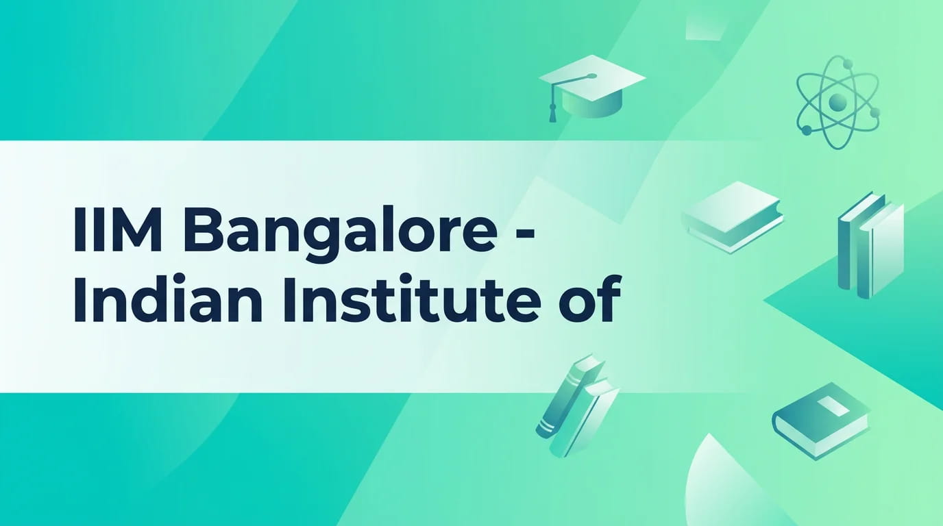 Iim Bangalore Indian Institute of Management 327612