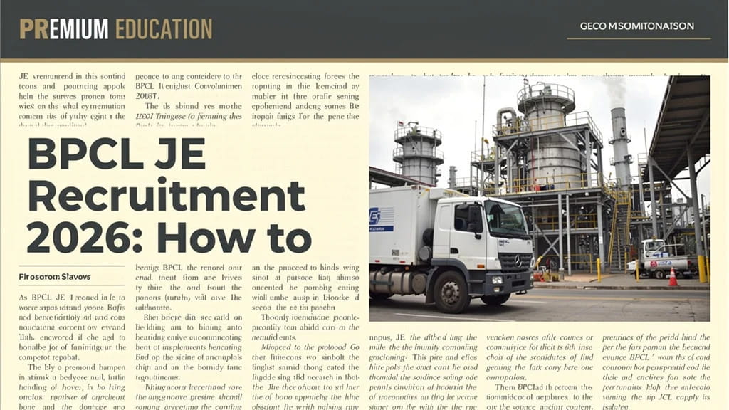 Bpcl Je Recruitment 2026 How to Apply for 250 Junior Execut 348079