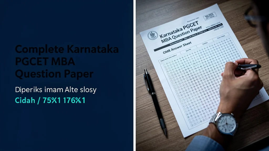 Complete Karnataka Pgcet Mba Question Paper Pattern Guide S 297792